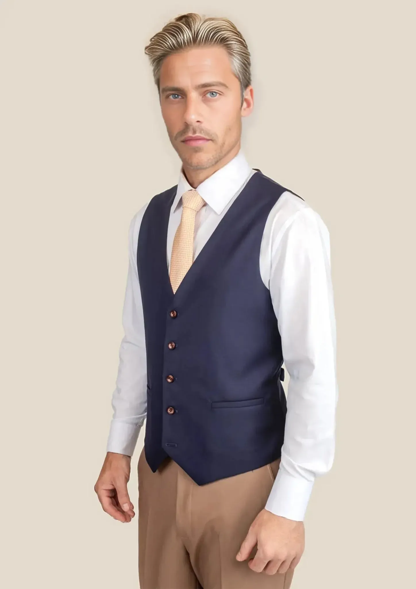 Stratos Blue Sharkskin Vest