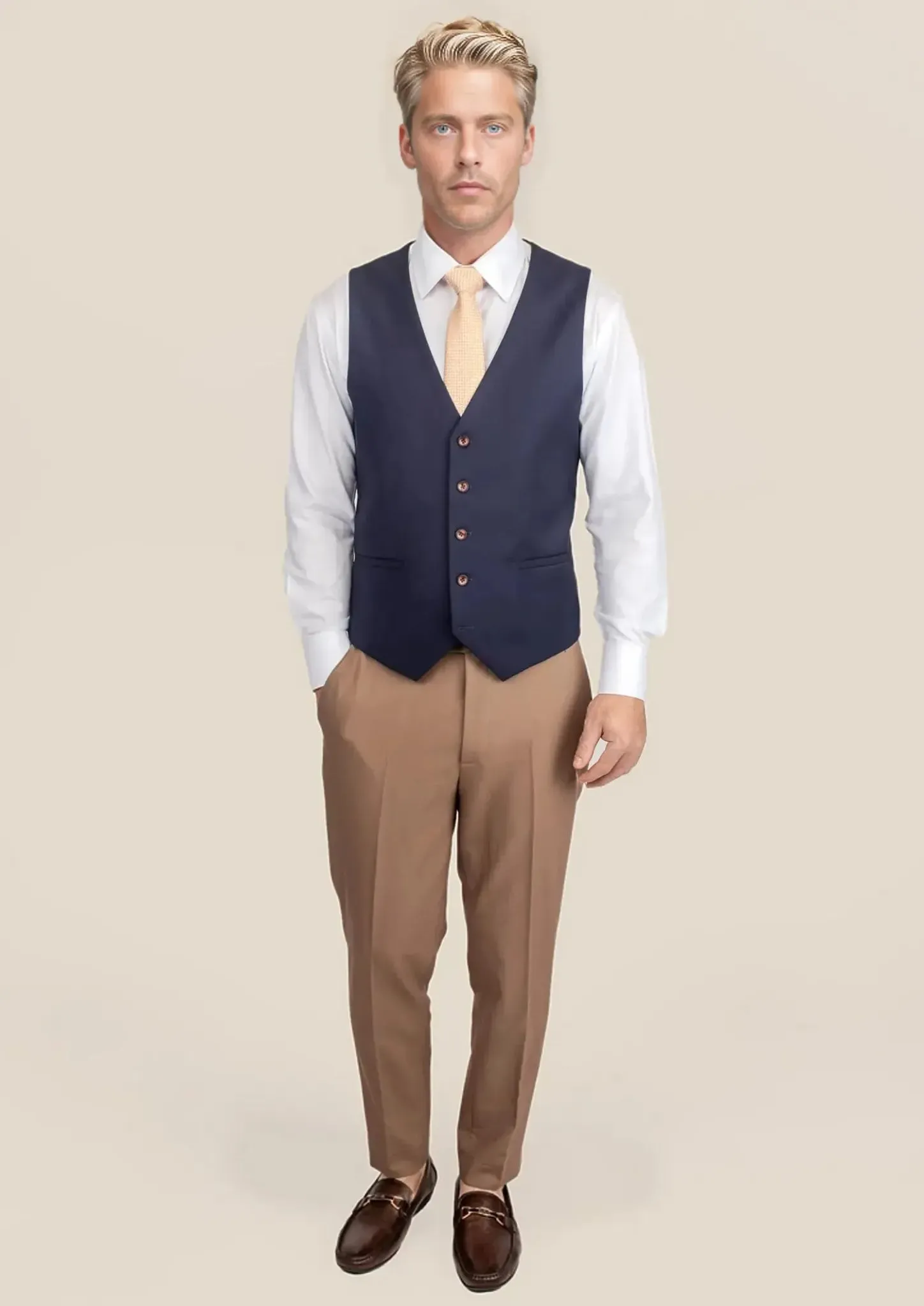 Stratos Blue Sharkskin Vest