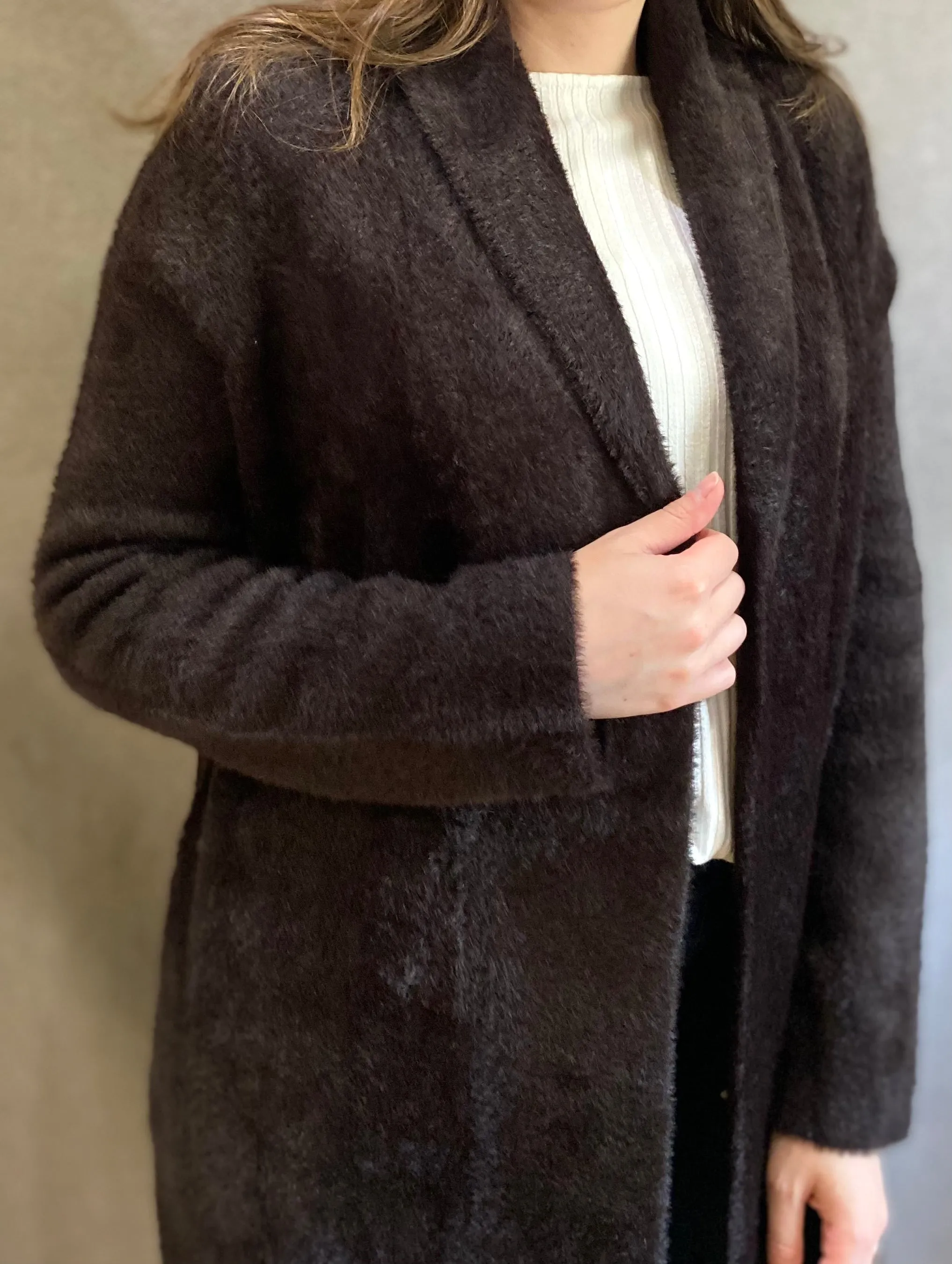 Sweater Coat in Mink | Liverpool