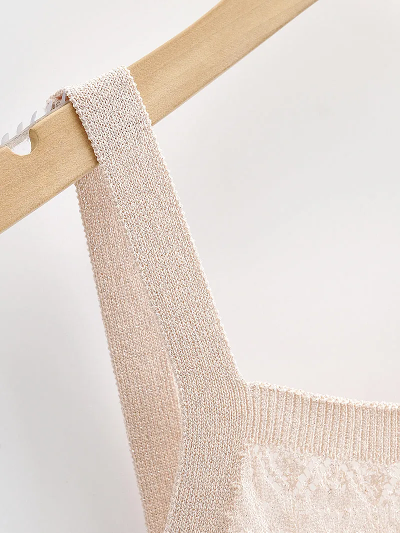 Twist Knitted Sling Women Twisted Sleeveless U Collar Sweater Summer Women Clothing