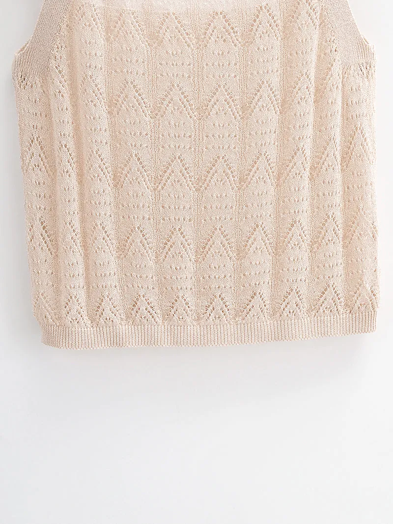 Twist Knitted Sling Women Twisted Sleeveless U Collar Sweater Summer Women Clothing