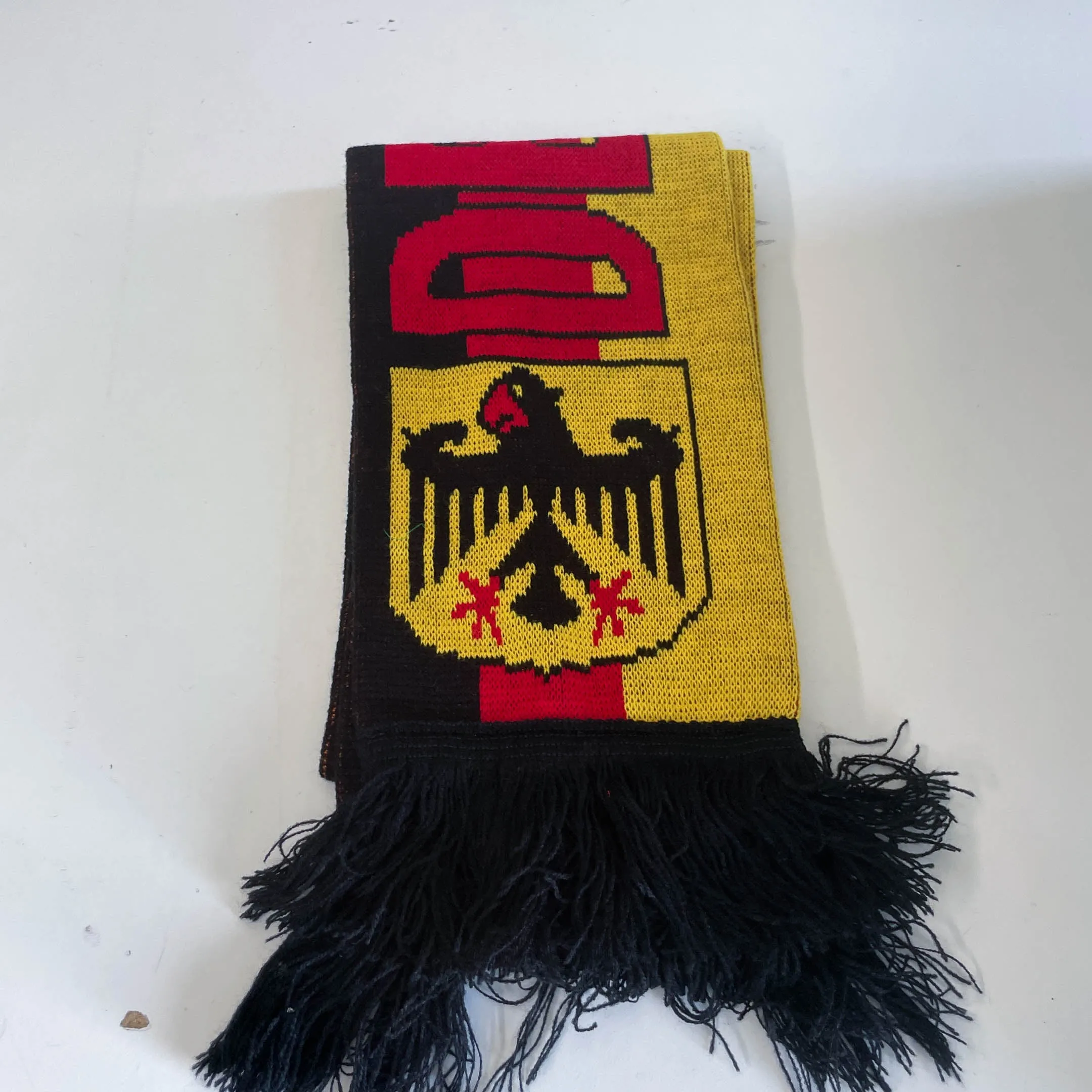 Vintage germany football fan embroidery scarf in multi colour|L52 W7|SKU 6408