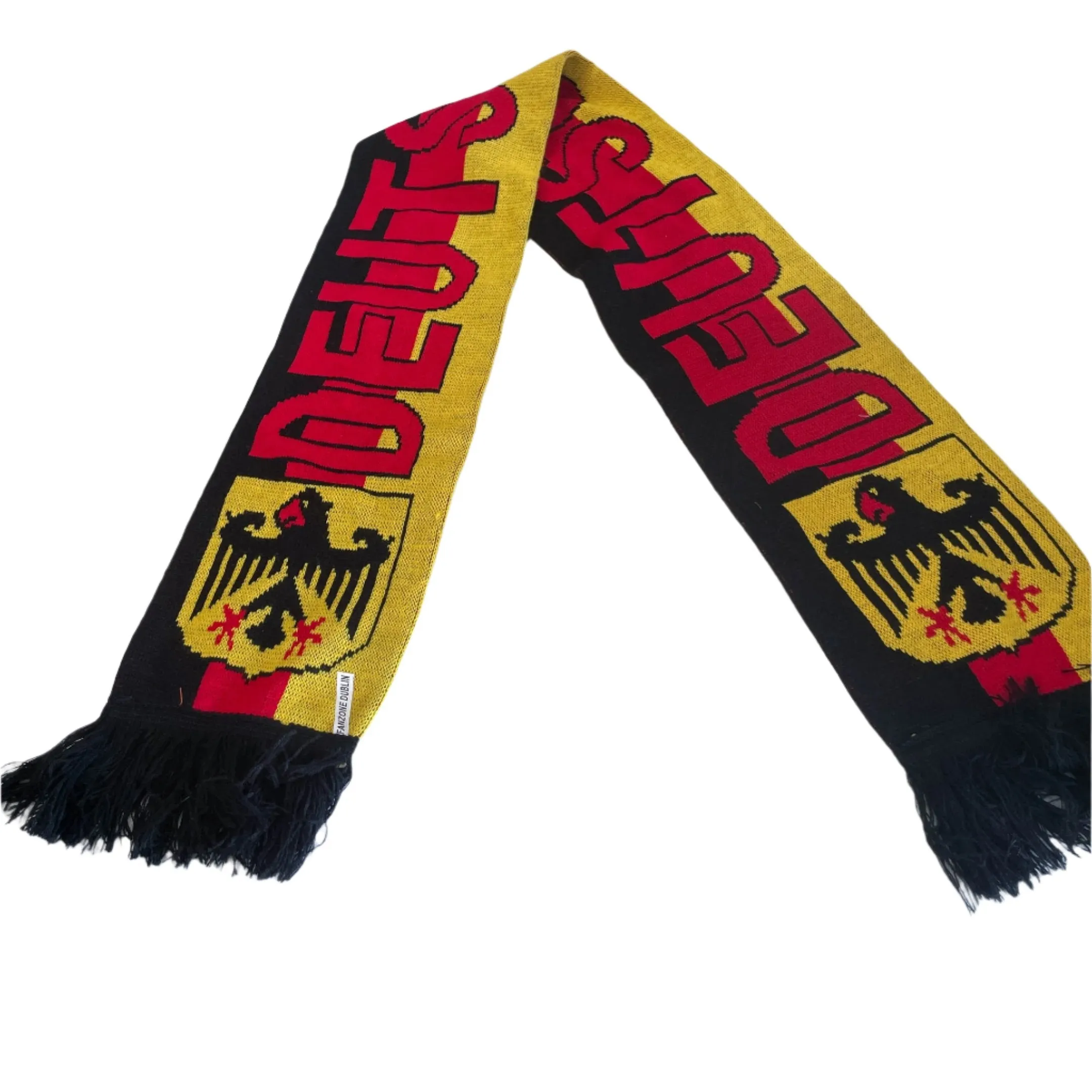 Vintage germany football fan embroidery scarf in multi colour|L52 W7|SKU 6411